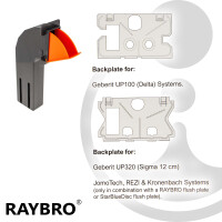 RAYBRO Einwurfschacht passend zu Geberit UP-Spülkasten Sigma UP320, Delta, UP100, JomoTech etc.