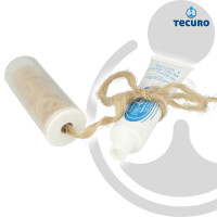 tecuro Hanf / Dichtungsflachs 80 g mit Neo-Fermit Dichtpaste 150 g - für Gas- Wasserinstallation