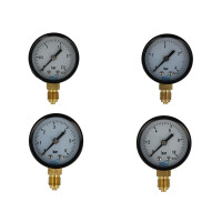 tecuro Heizungsmanometer 0-4 bar, Ø 63 mm 1/4 Zoll bzw. 3/8 Zoll Anschluss hinten/unten