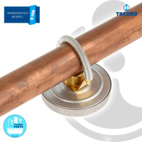 tecuro Bi-Metall Anlegethermometer 0 - 60°C - 120°C Metallausführung mit Klemmfeder
