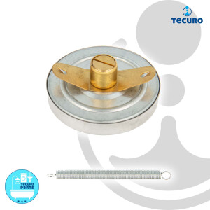 tecuro Bi-Metall Ø 63 mm Anlegethermometer 0 - 120°C Metallausführung mit Klemmfeder