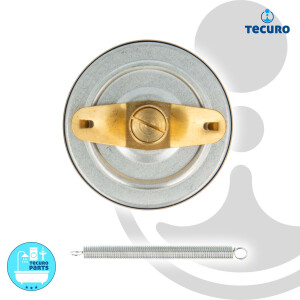tecuro Bi-Metall Ø 63 mm Anlegethermometer 0 - 60°C Metallausführung mit Klemmfeder