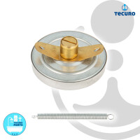 tecuro Bi-Metall Ø 63 mm Anlegethermometer 0 - 60°C Metallausführung mit Klemmfeder