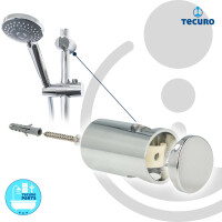 tecuro Brauseset Komfort-100 - mit 3 Funktionen Handbrause, Brauseschlauch 160 cm, Wandstange 70 cm