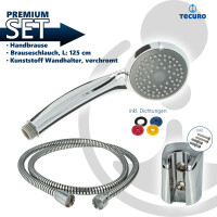 tecuro Wannenset Komfort-70 - mit Handbrause 1-strahlig, Brauseschlauch, Wandhalter