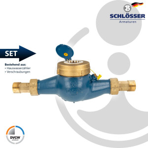 Hauswasserzähler Kombi-Set, Baulänge 300 mm,...