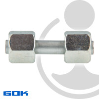 Schneidringverschraubung Verbindungsstück Ø 10 x 10 mm, Länge 50 mm, für Rohrleitungen, Stahl verzinkt