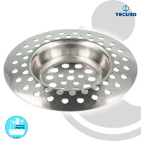 tecuro Edelstahl Abflusssieb für Spülenablauf - Ø 70 mm