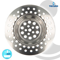 tecuro Edelstahl Abflusssieb für Spülenablauf - Ø 70 mm