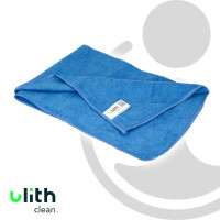 ULITH Clean-Basic Microfasertuch, 40 x 40 cm, Blau, 210 GSM, Robust, Langlebig, mit hoher Wasseraufnahme