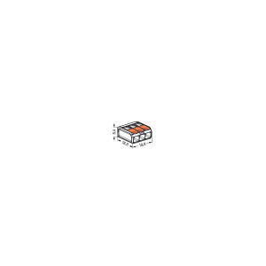 WAGO COMPACT - 3-Leiter - Verbindungsklemme für alle Kabel bis 4 mm² (221-413)