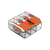 WAGO COMPACT - 3-Leiter - Verbindungsklemme für alle Kabel bis 4 mm² (221-413)