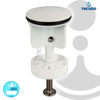 tecuro Excenterstopfen Ø 40 mm für 1 1/4 Zoll Ablaufventil - Weiß (RAL-9016)