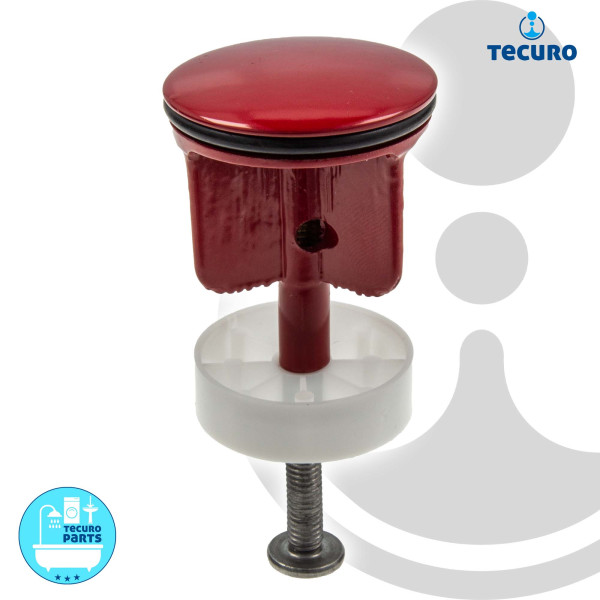 tecuro Excenterstopfen Ø 40 mm für 1 1/4 Zoll Ablaufventil - rot (RAL 3003)