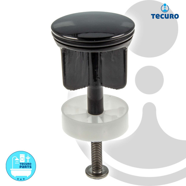 tecuro Excenterstopfen Ø 40 mm für 1 1/4 Zoll Ablaufventil - schwarz (RAL 9005)
