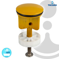 tecuro Excenterstopfen Ø 40 mm für 1 1/4 Zoll Ablaufventil - gelb (RAL 1004)