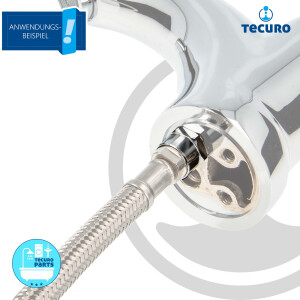 tecuro Reduzierstück M15/1 Innengewinde x M10/1 Außengewinde MS-verchromt