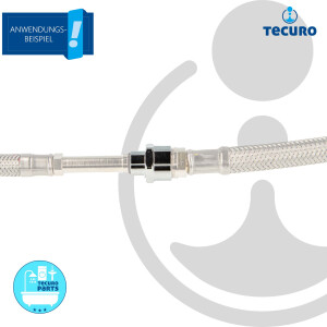 tecuro Reduzierstück M15/1 Innengewinde x M8/1 Innengewinde MS-verchromt