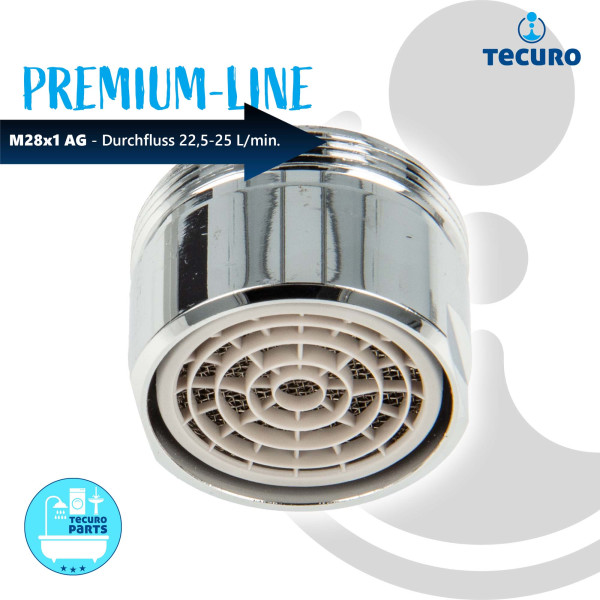 Aérateur avec réduction chrome 3/4 X M28X1 44L/min - Neoperl - 006498