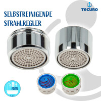 tecuro Selbstreinigende (ECO Spar-) Strahlregler Luftsprudler M22 M24 Einsätze, LongLife