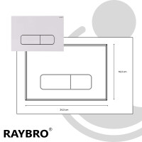 RAYBRO Betätigungsplatte MOCHA 15 Weiß für Geberit Spülkästen UP320, UP100, JomoTech, REZI Systems