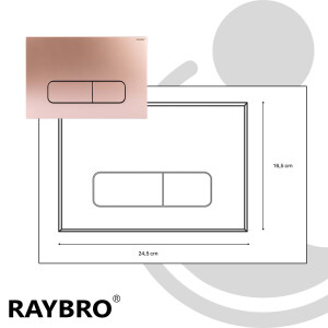 RAYBRO Betätigungsplatte MOCHA 55 Rose Gold für Geberit Spülkästen UP320, UP100, JomoTech, REZI Systems