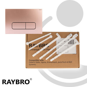 RAYBRO Betätigungsplatte MOCHA 55 Rose Gold für Geberit Spülkästen UP320, UP100, JomoTech, REZI Systems