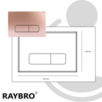 RAYBRO Betätigungsplatte MOCHA 55 Rose Gold für Geberit Spülkästen UP320, UP100, JomoTech, REZI Systems