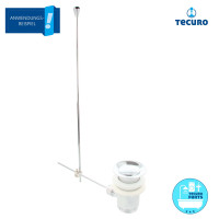 tecuro Zugstange für Ablaufgarnitur, 37 cm x Ø 4 mm, verchromt/edelstahl