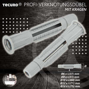 tecuro Universal Hohlraumdübel Allzweckdübel Dübel - Kunststoff grau