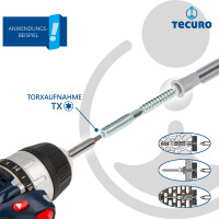 tecuro Stockschraube M8 / M10 - Stahl verzinkt, mit Universal Hohlraumdübel