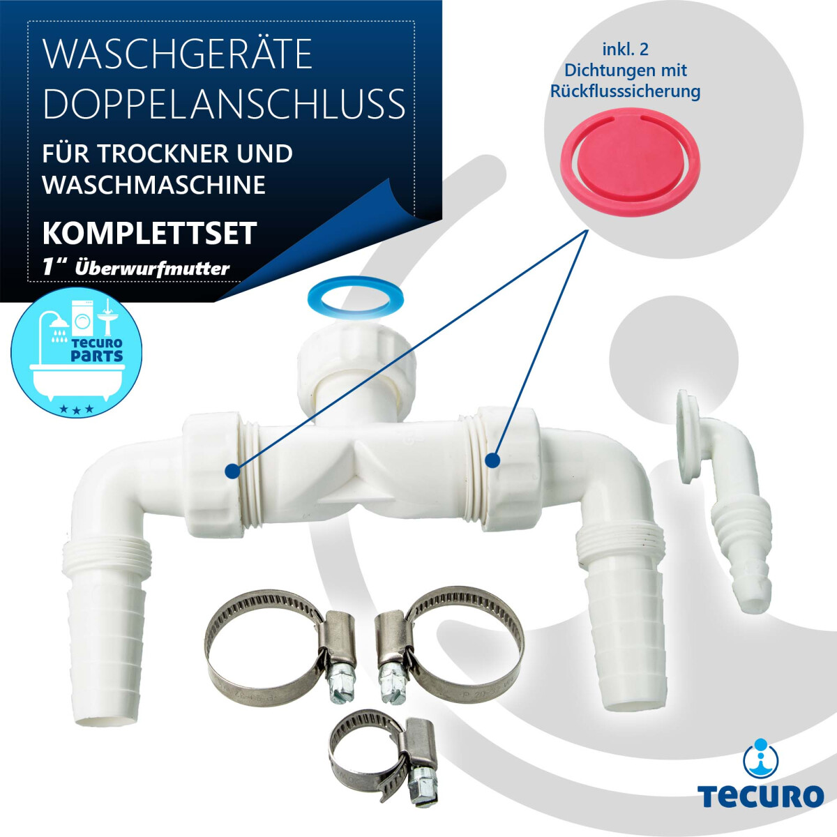 Trockner-Entlüftungsanschluss-Set Mit Wandplatte Produktbild-Vorschau 9