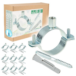 tecuro 10-er Kombi-Set Schraubrohrschelle M8/M10...