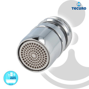 tecuro Kugelgelenk Bidetstrahler mit Luftsprudler M 24 x1 AG - Messing verchromt