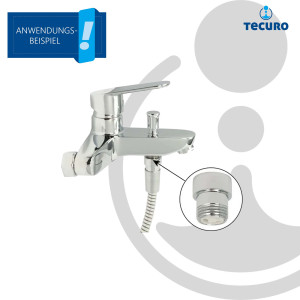 tecuro Rückflussverhinderer 1/2 Zoll - zur Montage an Wannen- und Brausearmaturen