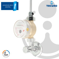 tecuro Waschtischzähler Verschraubung 3/4 Zoll Überwurfmutter x Ø 10 mm QV