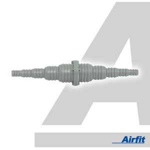 Airfit Schlauchkupplung beidseitig für Schlauch von Ø 8 bis 25 mm - KS-grau