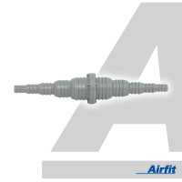 Airfit Schlauchkupplung beidseitig für Schlauch von Ø 8 bis 25 mm - KS-grau