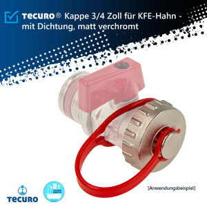 10 Stück tecuro Kappe 3/4 Zoll für KFE-Hahn -...