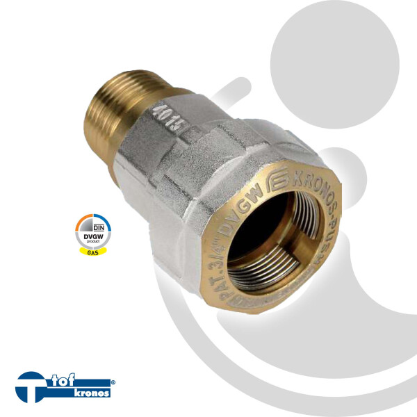 KRONOS PUSH Messing-Klemmverbinder mit AG - für Stahlrohr - Trinkwasser geeignet DVGW