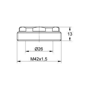 GROHE Zentralverschraubung K40 - 440422, für Eichelberg Vigour DerbyTop Kartuschen 40mm