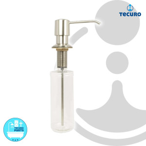 tecuro Einbau-Seifenspender 300 ml Messing verchromt für Waschtisch & Spüle