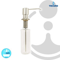 tecuro Einbau-Seifenspender 300 ml Messing verchromt - für Waschtisch & Spüle
