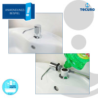 tecuro Einbau-Seifenspender 300 ml Messing verchromt für Waschtisch & Spüle
