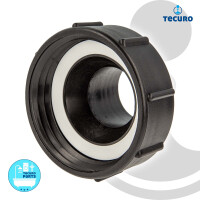 tecuro IBC Adapter mit Grobgewinde S100 x 8 auf Außengewinde S60 x 6, HDPE