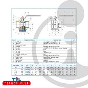 TVL SUPERFILTER - Kugelhahn mit Filter und Magnet, beids. Innengewinde 3/4 Zoll - DN 16, Messing vernickelt, Typ 3104