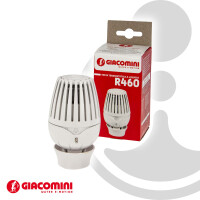 GIACOMINI Thermostatkopf R460, mit Patentbefestigung auf GIACOMINI Thermostatventile, weiss, R460X001