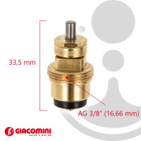 GIACOMINI Ventileinsatz P12AX011, für Thermostatventile 3/8 - 1/2 - 3/4 & Fußbodenheizungsverteiler R553