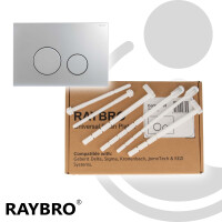 RAYBRO Betätigungsplatte CORTADO 25 Mattchrom für Geberit Spülkästen UP320, UP100, JomoTech, REZI Systems