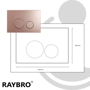 RAYBRO Betätigungsplatte CORTADO 55 Rose Gold für Geberit Spülkästen UP320, UP100, JomoTech, REZI Systems